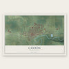 Canton, South Dakota map print, the full design