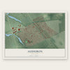 Audubon, New Jersey map print, the full design