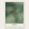 Boston, Indiana map print, the full design