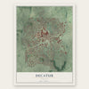 Decatur, Georgia map print, the full design