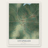 Attapulgus, Georgia map print, the full design