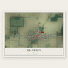 Wharton, Ohio map print, the full design