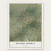 Walnut Springs, Texas map print, the full design