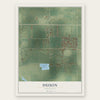 Duson, Louisiana map print, the full design