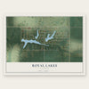 Royal Lakes, Illinois map print, the full design