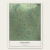 Denning, Arkansas map print, the full design