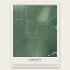 Sugden, Oklahoma map print, the full design