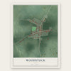 Woodstock, Ohio map print, the full design