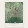 Florida Heights, Georgia map print, the full design