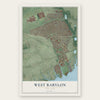 West Babylon, New York map print, the full design