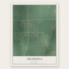 Grainola, Oklahoma map print, the full design