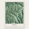Bovina, New York map print, the full design