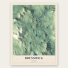 Brunswick, Vermont map print, the full design