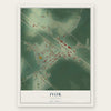 Ivor, Virginia map print, the full design