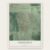 Baker Hills, Georgia map print, the full design