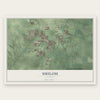 Shiloh, Illinois map print, the full design