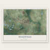 Seagoville, Texas map print, the full design