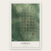 Cowley, Wyoming map print, the full design