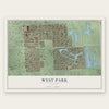 West Park, Florida map print, the full design