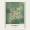Rushmore, Minnesota map print, the full design