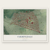 Farmingdale, New York map print, the full design