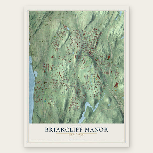 Briarcliff Manor, New York map print, the full design