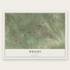 Wright, Wyoming map print, the full design