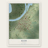 Bath, Illinois map print, the full design