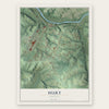 Hurt, Virginia map print, the full design