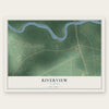 Riverview, Alabama map print, the full design