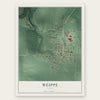 Weippe, Idaho map print, the full design