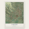 Fairview, Montana map print, the full design