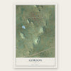 Gordon, Texas map print, the full design
