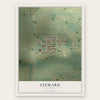 Steward, Illinois map print, the full design