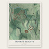 Monroe Heights, Georgia map print, the full design