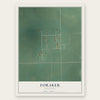 Foraker, Oklahoma map print, the full design