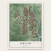 Yuba City, California map print, the full design
