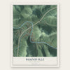 Burnsville, West Virginia map print, the full design