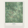 King, North Carolina map print, the full design