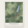 Bennettsville, South Carolina map print, the full design