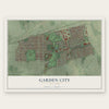 Garden City, New York map print, the full design