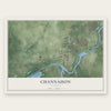 Channahon, Illinois map print, the full design