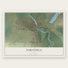 Saratoga, Wyoming map print, the full design
