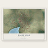 Eagle Lake, Texas map print, the full design