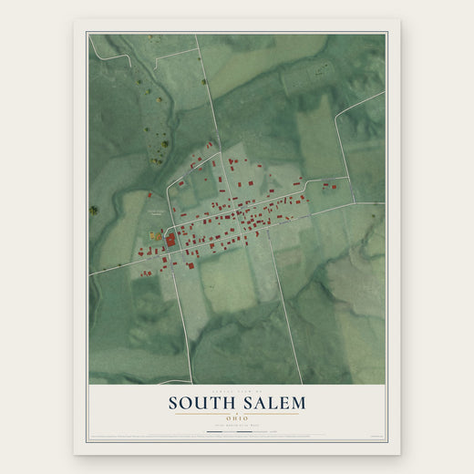 South Salem, Ohio map print, the full design