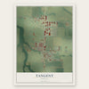 Tangent, Oregon map print, the full design