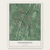 Collegedale, Tennessee map print, the full design