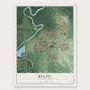 Baltic, South Dakota map print, the full design