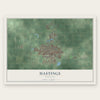 Hastings, Nebraska map print, the full design
