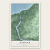 Hancock, Houghton County, Michigan map print, the full design